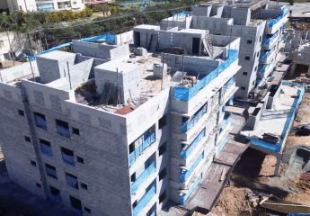 Panorama do canteiro de obras do Aura Tamboré